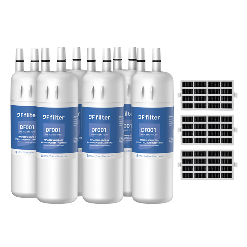 Dearfilters Compatible with EDR1RXD1B Filter,W10295370A, Filter 1 Replacement 6PCS with air filter