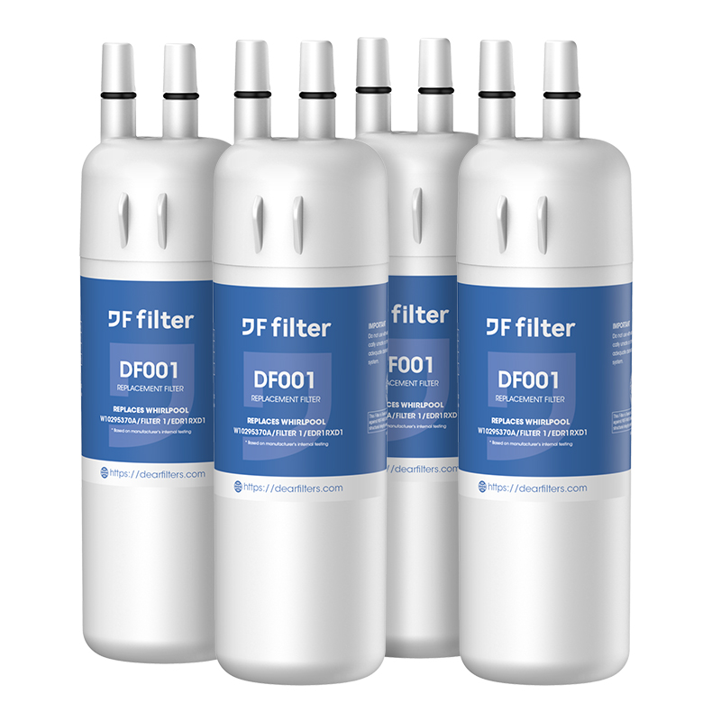 Dearfilters Refrigerator Filter Compatible with Filter1 W10295370a,EDR1RXD1,Edr1rxd1b Filter 1,4PCS